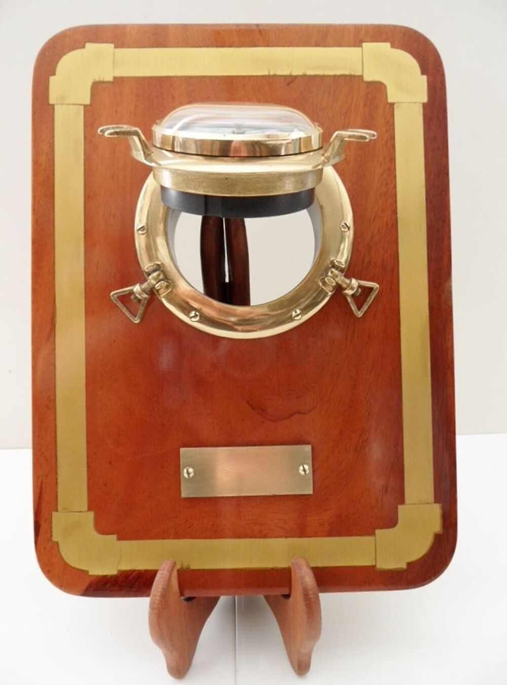 ART DECORATIF MARINE HUBLOT BRONZE PENDULE SCHOLER swiss Décoration