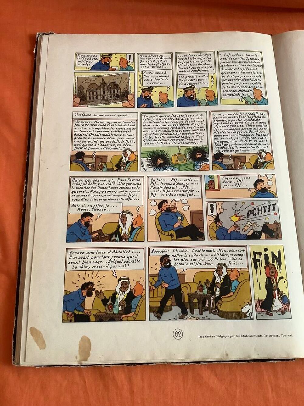 BD Vintage Tintin au pays de l'or noir parution = Herg&eacute; Livres et BD