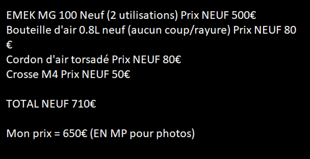 Paintball NEMEK MG100 + accessoires Sports