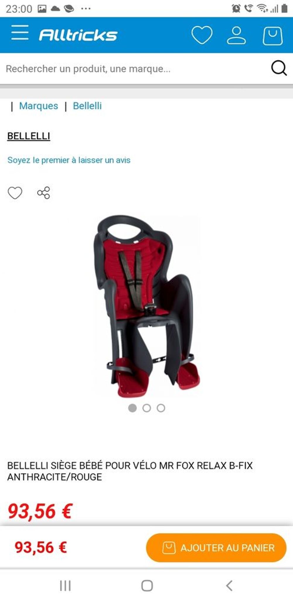 Bellelli Siege de Velo enfant arriere Mobilier enfants