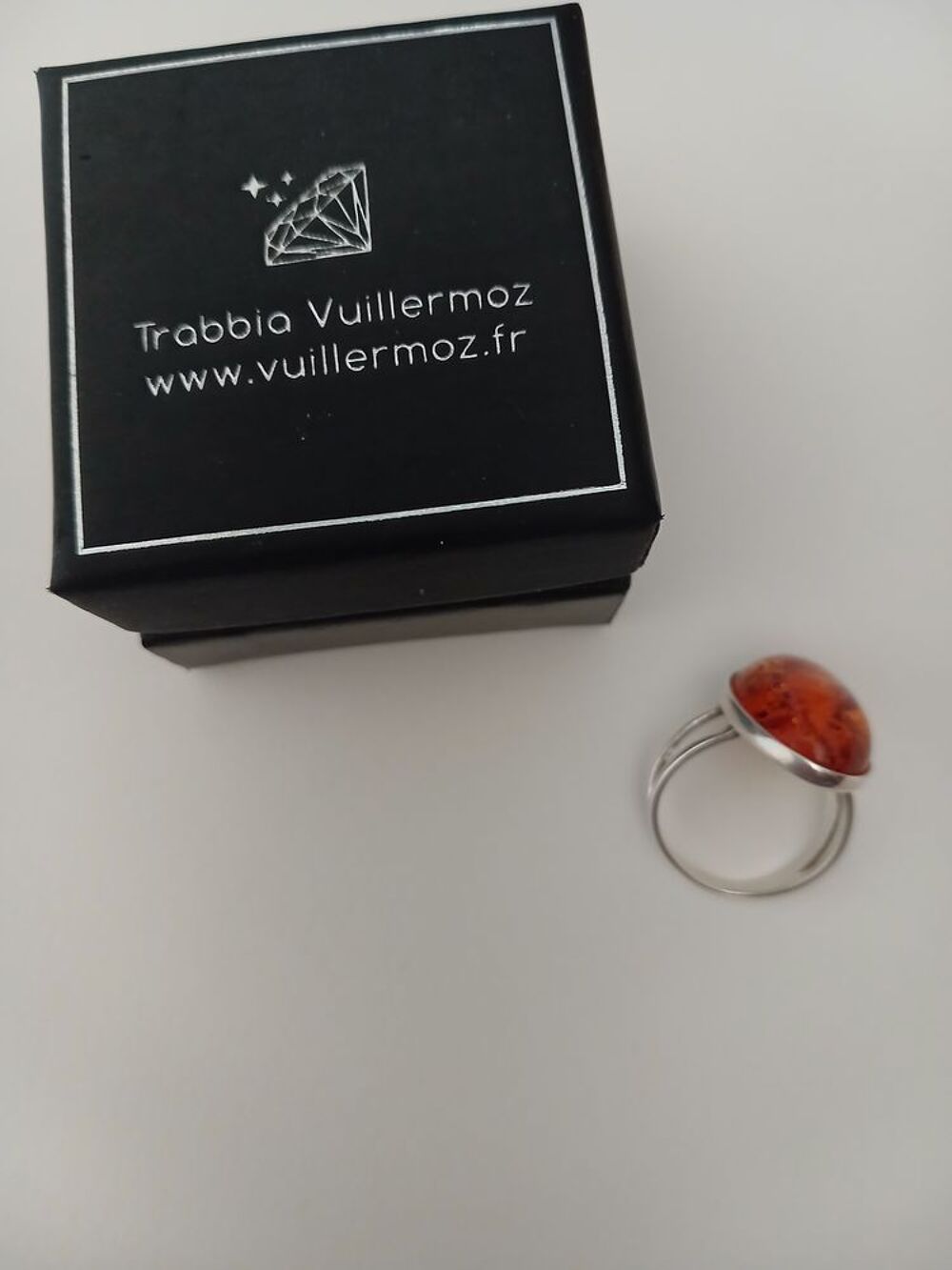 Bague ambre de la baltique &amp; argent 925 Bijoux et montres