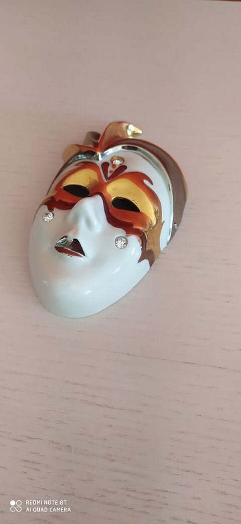 MASQUE VISAGE PORCELAINE GALOS - ART D�CO - OR ET PLATINE Veign� (37)