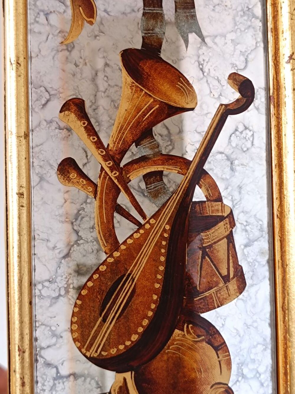 Miroir en verre &eacute;glomis&eacute; Décoration