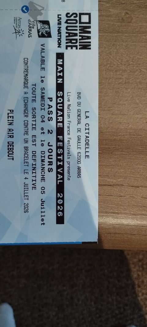 billet pour le Mainsquare Festival 2026 0 Venthon (73)