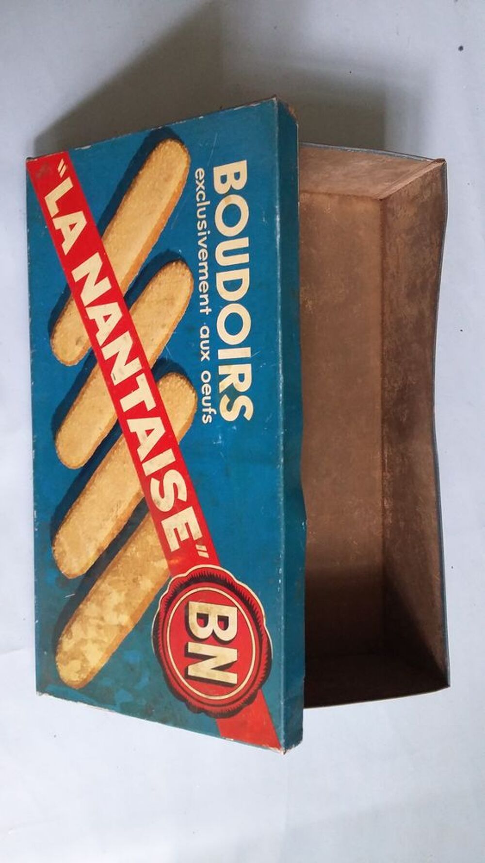 Vintage boite m&eacute;tal publicitaire : Boudoirs BN La Nantaises 