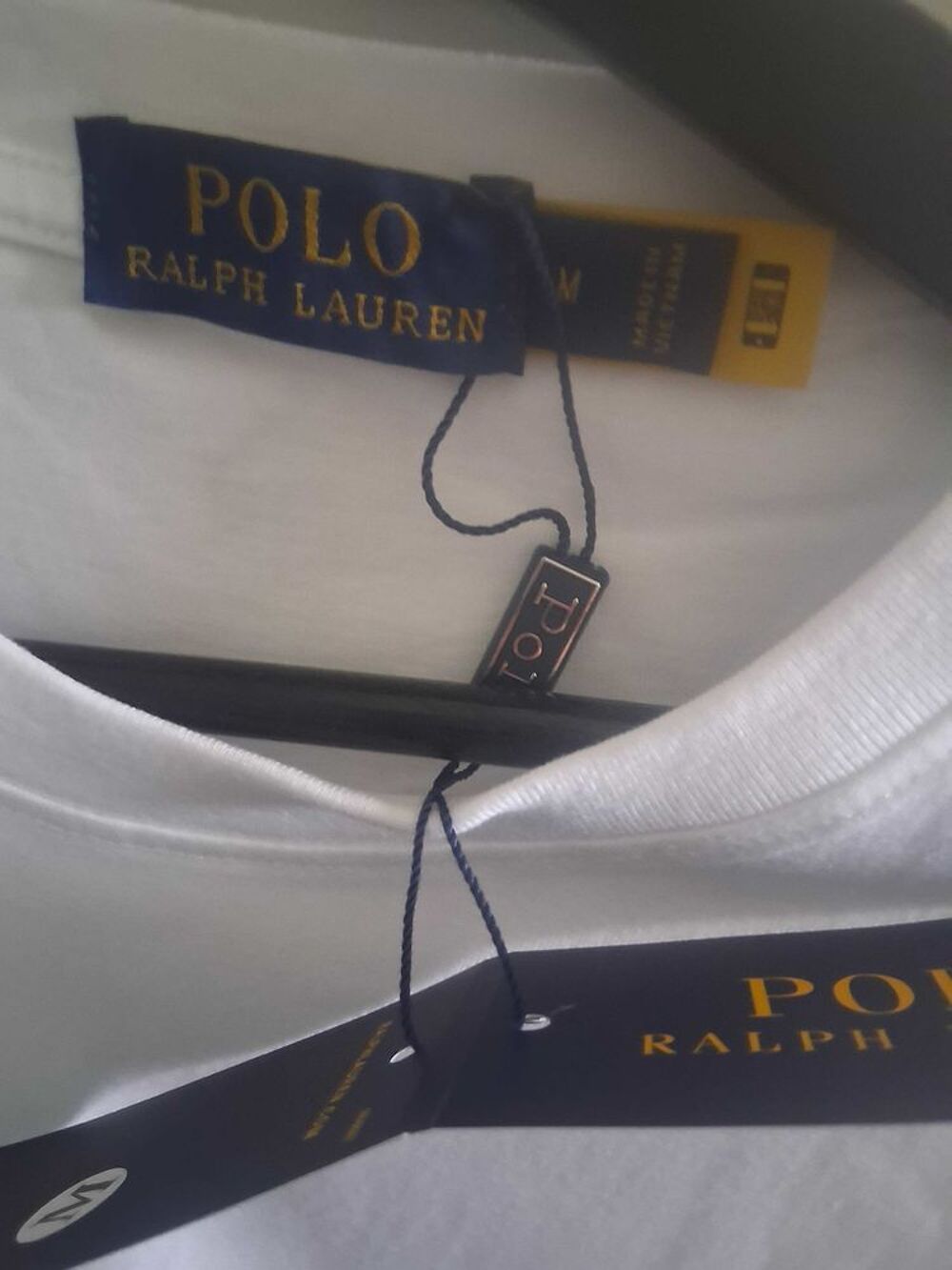 Tee-shirt blanc Ralph Lauren neuf bon &eacute;tat avec &eacute;tiquettes jamais port&eacute; Vêtements