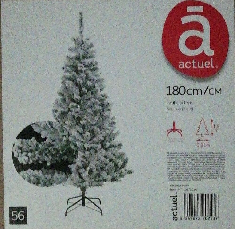 Actuel sapin enneig&eacute; artificiel 180cm D�coration