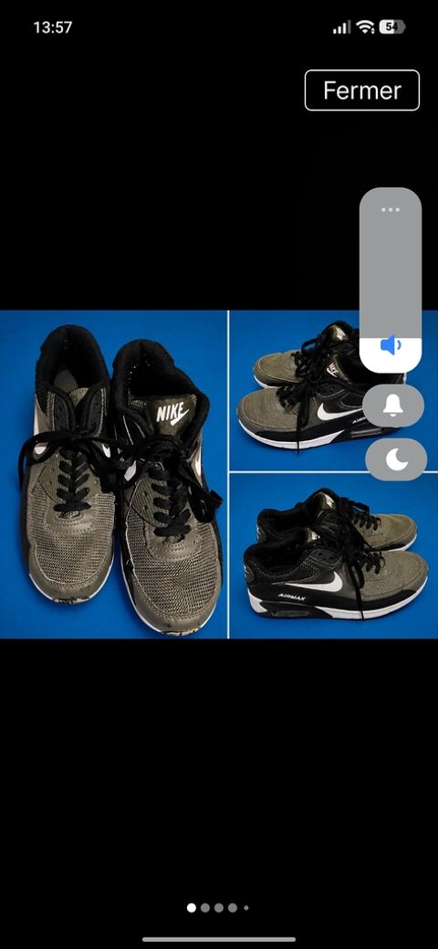 Baskets Nike Air Max kaki et noires taille 38 Saint-Julien-de-l'Herms (38)