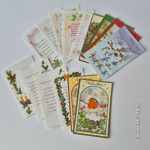 Lot de 15 cartes mignonnettes  Bonne ann�e et voeux , format 10 Saumur (49)