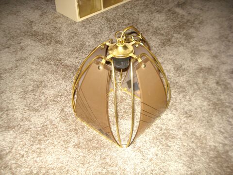 Beau lustre m�tal et verre 10 Monnetier-Mornex (74)