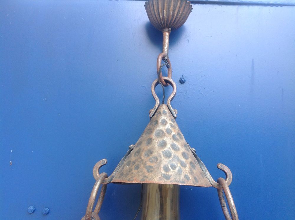 lampe style lampe &agrave; p&eacute;trole en fer forg&eacute; &agrave; repeindre Décoration
