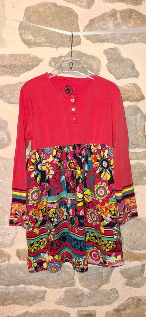 Robe rouge noire jaune marque Losan taille 7 ans 7 Villiers (86)