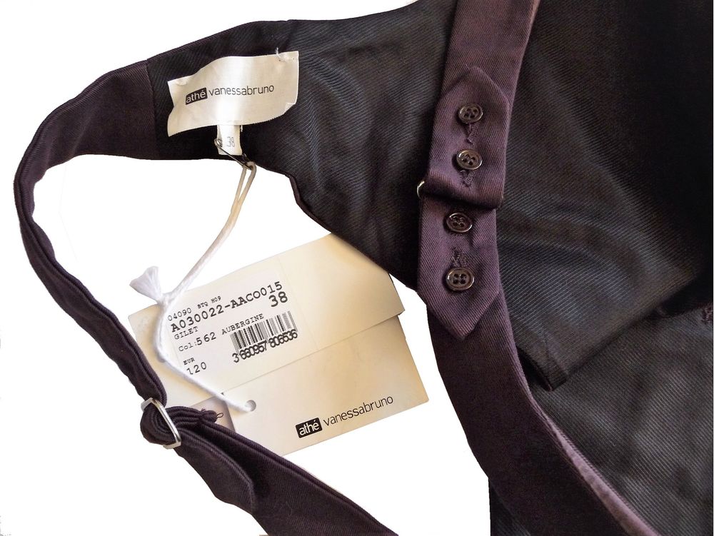 Top / Gilet Dos Nu Violet Aubergine-Taille 38- Vanessa Bruno Vêtements