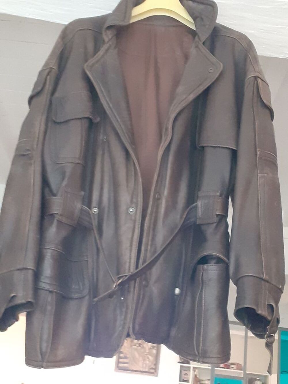  blouson cuir long Vêtements