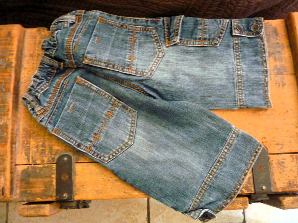 Pantalon jean pantacourt fille okaidi 3 ans bleu TBE Vêtements enfants