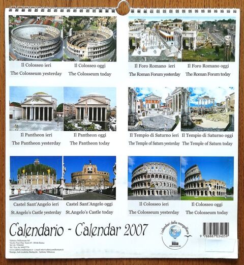 Calendrier 'Roma  2007 (31X33cm) 0 Cagnes-sur-Mer (06)