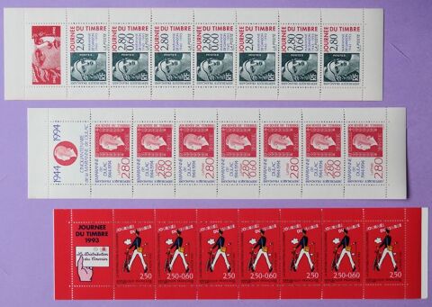 3 Carnets Journe du timbre 1993..1994..1995 3 Chaumontel (95)