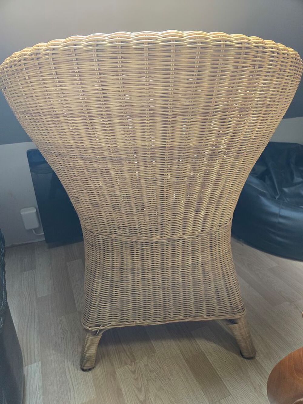 Grand fauteuil rotin et osier Meubles
