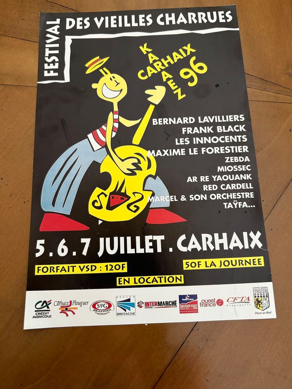 Affiche festival vieilles charrues 1996 
