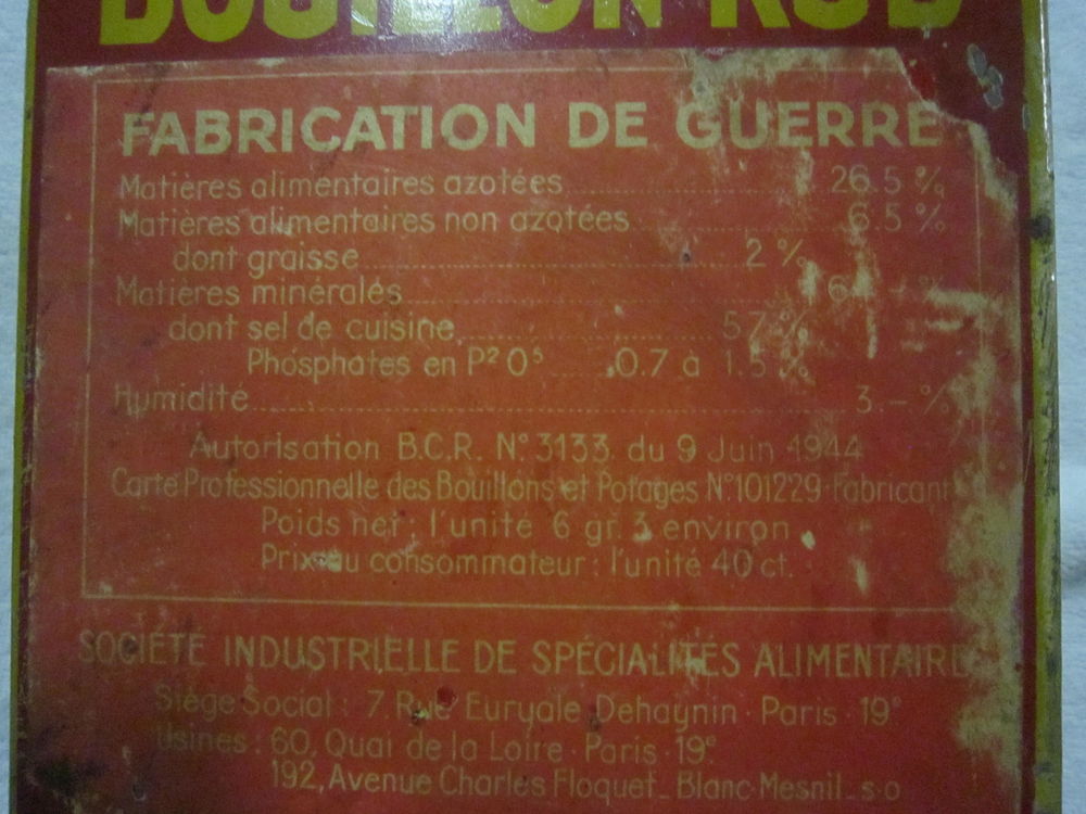 Bo&icirc;te ancienne KUB 1939-1945

