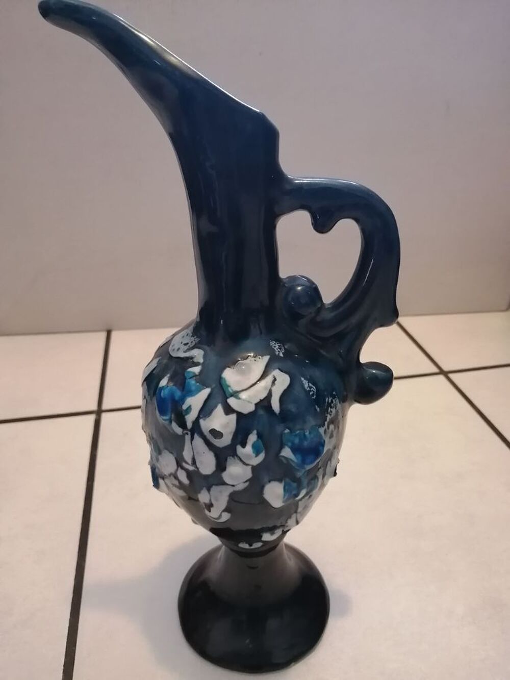 Vase Vallauris coloris bleu lave Décoration