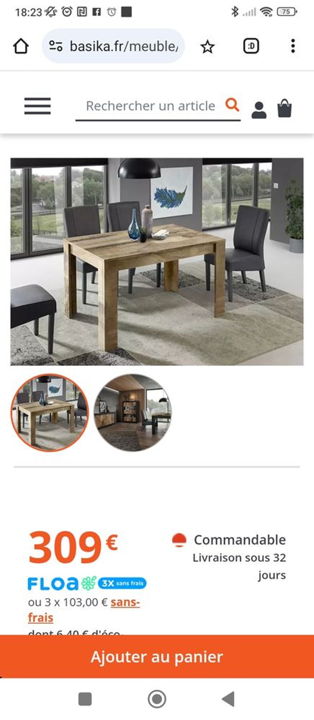 Table extensible basika Meubles