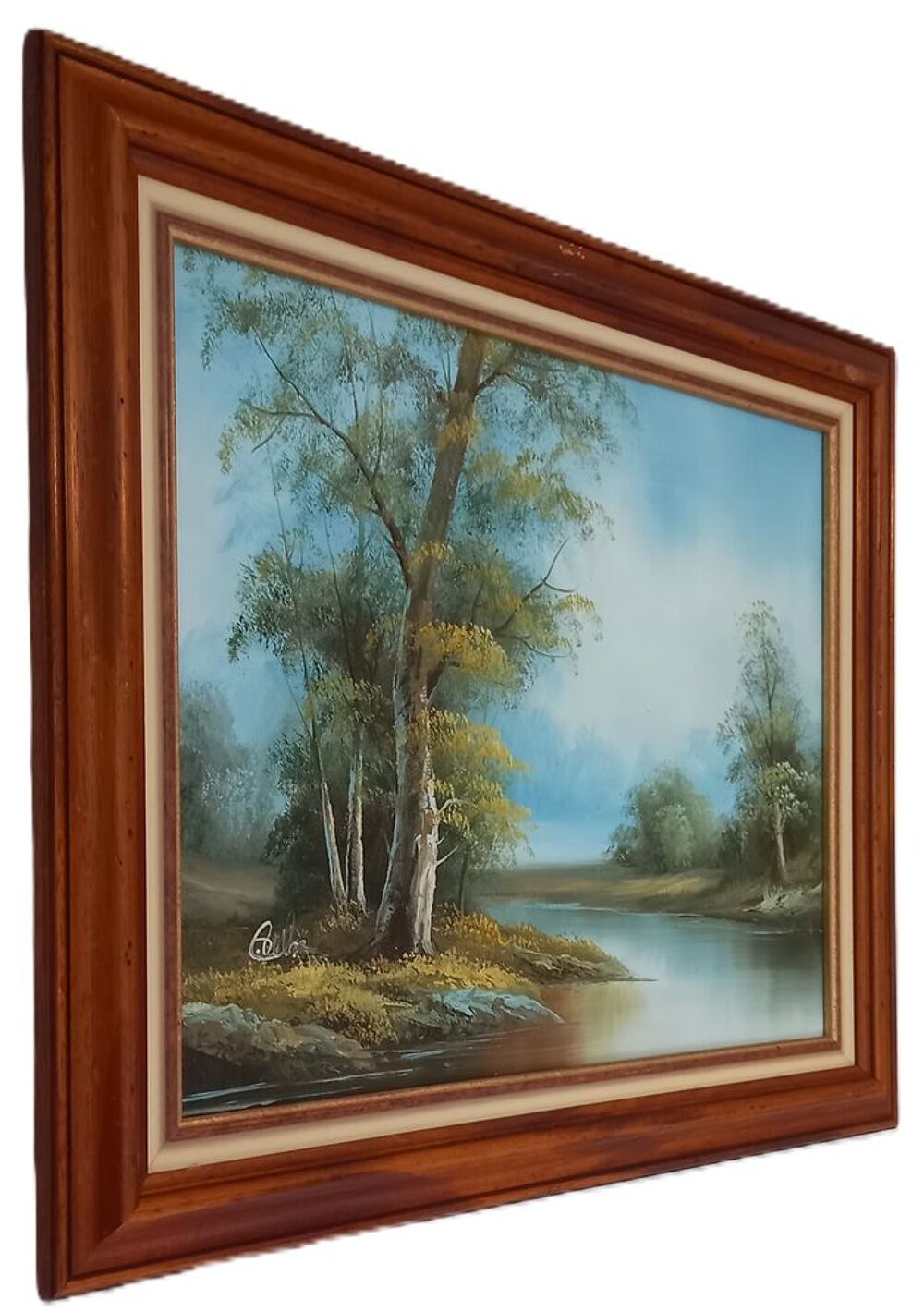Tableau peinture &agrave; l'huile vintage Décoration