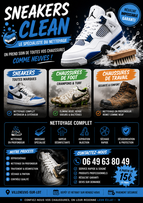 nettoyage chaussure 0 47300 Villeneuve-sur-lot