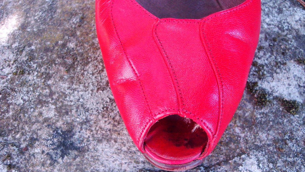 Escarpins rouge en cuir Chaussures