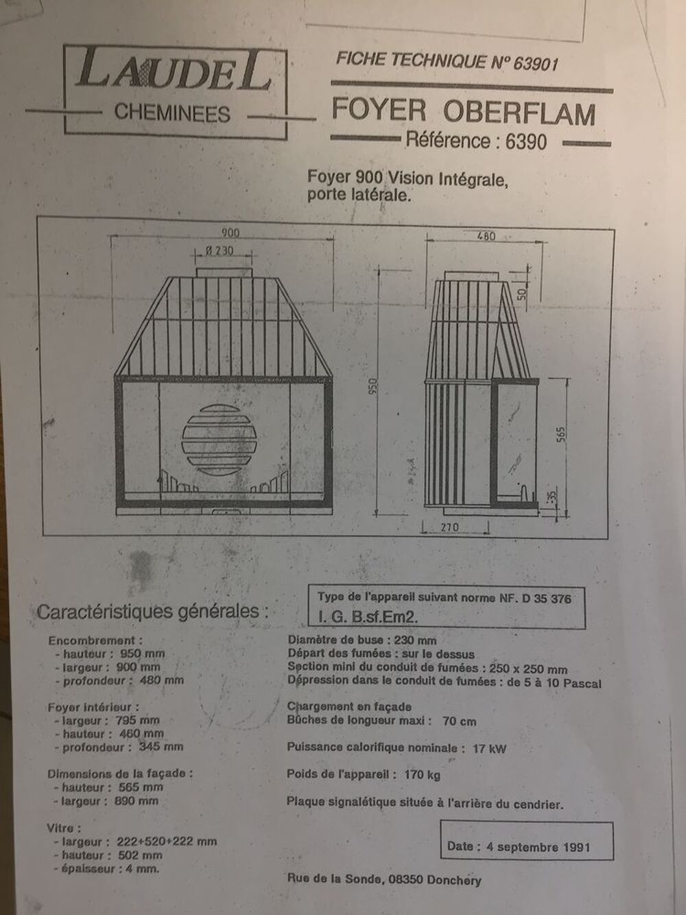 Achetez insert bois foyer occasion, annonce vente à Ribiers (05) WB168644336