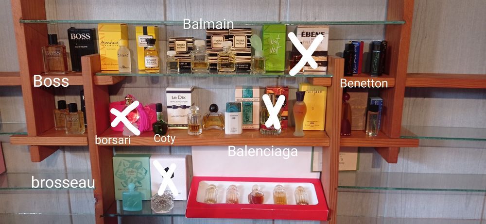 Lot n&deg; 3 miniatures de parfum de collection 