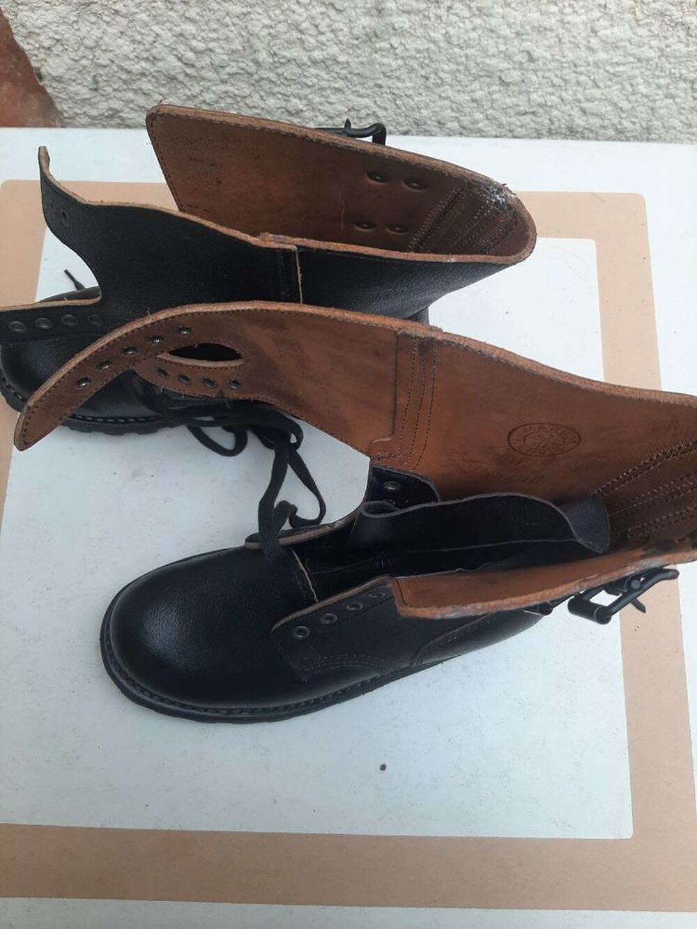RANGERS NEUVES Arm&eacute;e Fran&ccedil;aise Cuir Grain&eacute; Chaussures
