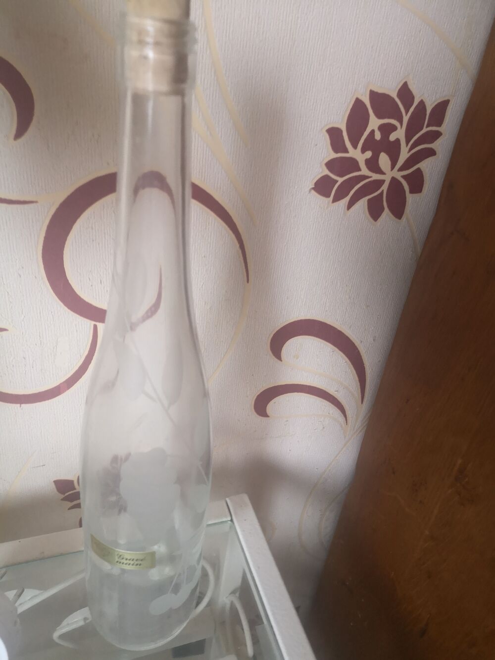 Bouteille pour d&eacute;coration avec gravure Décoration