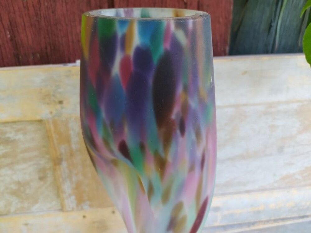 Vase P&acirc;te Verre Multicolore Tr&eacute;sor du Galion Mod&egrave;le Tzigan 