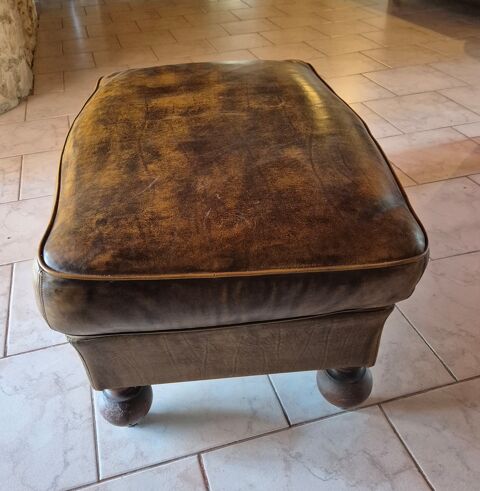 Repose-pieds cuir marron 80 Montech (82)