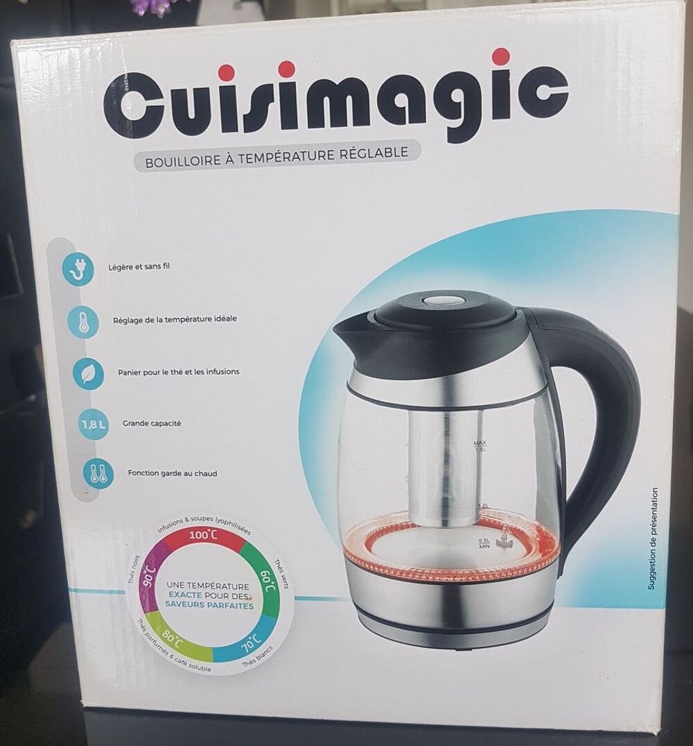 Bouilloire &eacute;lectrique 1.8 L avec infuseur &agrave; th&eacute; neuve Electroménager