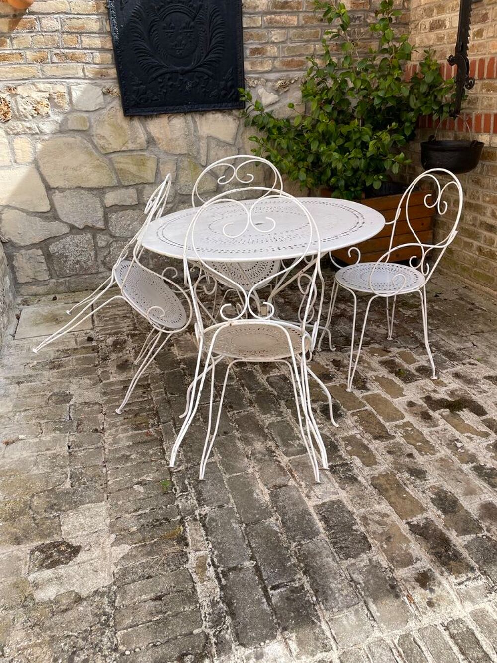Salon de jardin romantique blanc Jardin