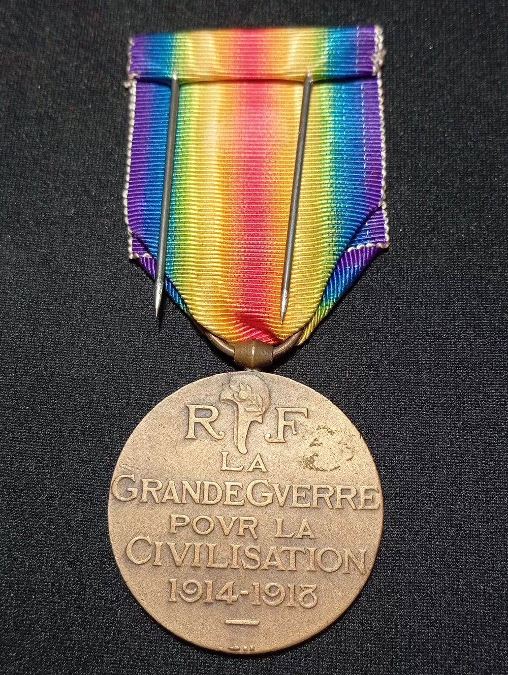 M&eacute;daille MILITAIRE interalli&eacute;e guerre 14/18 
