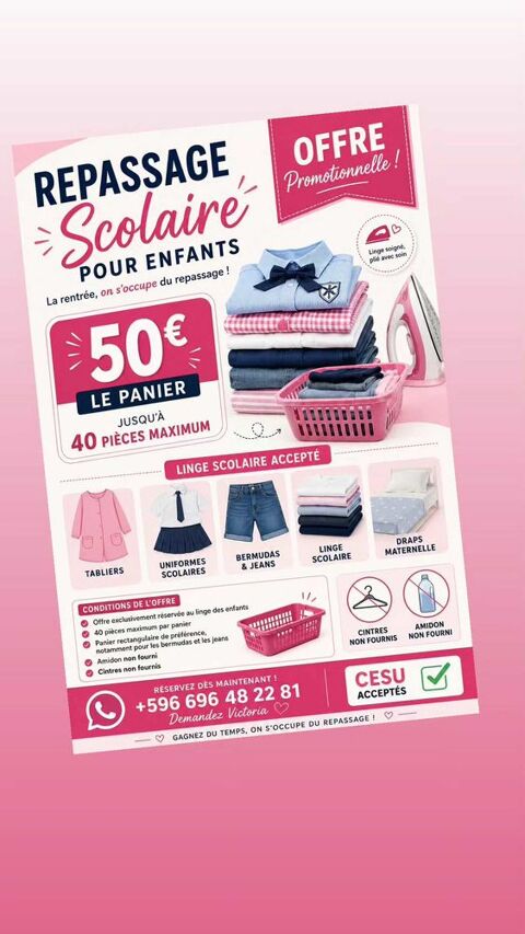 Repassage scolaire 0 97233 Schœlcher