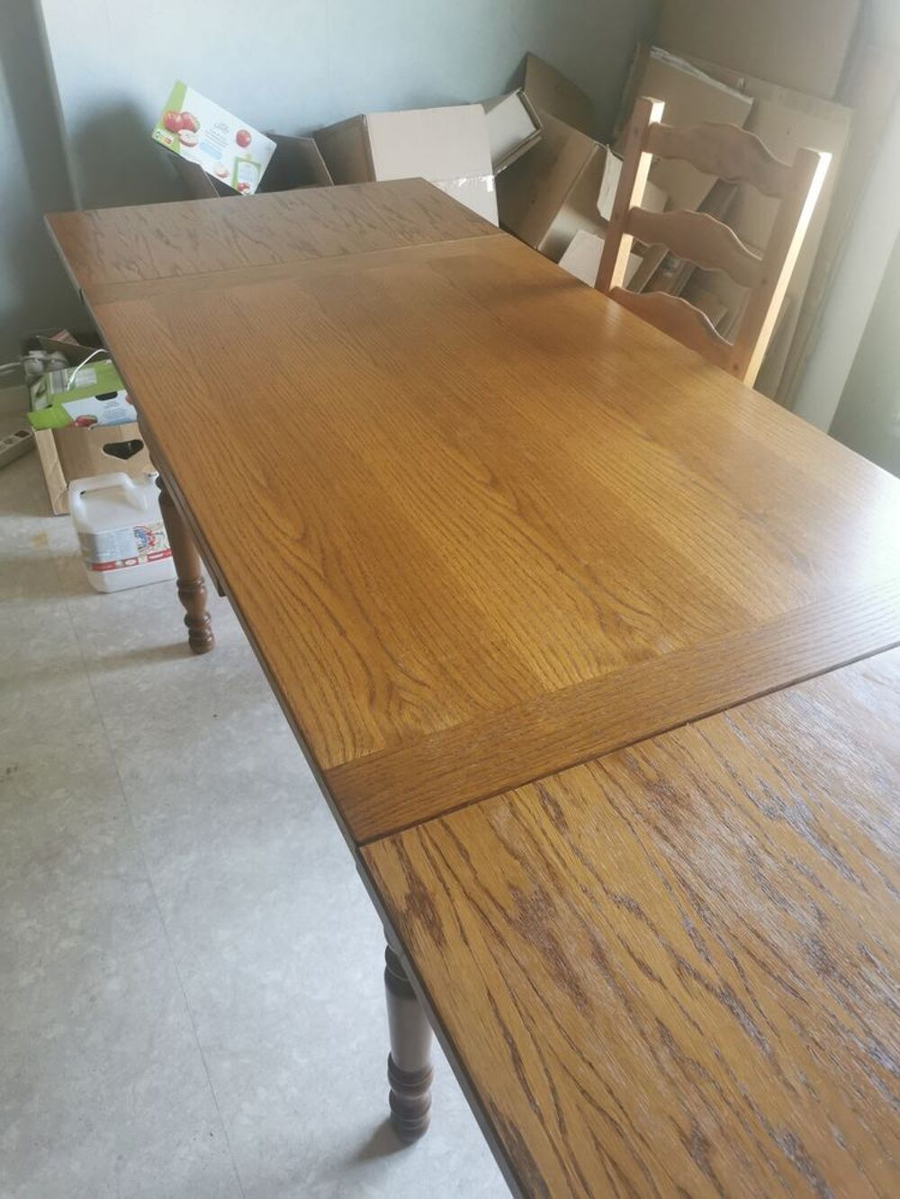 Table 2 rallonges tiroir bois et 6 chaises Meubles