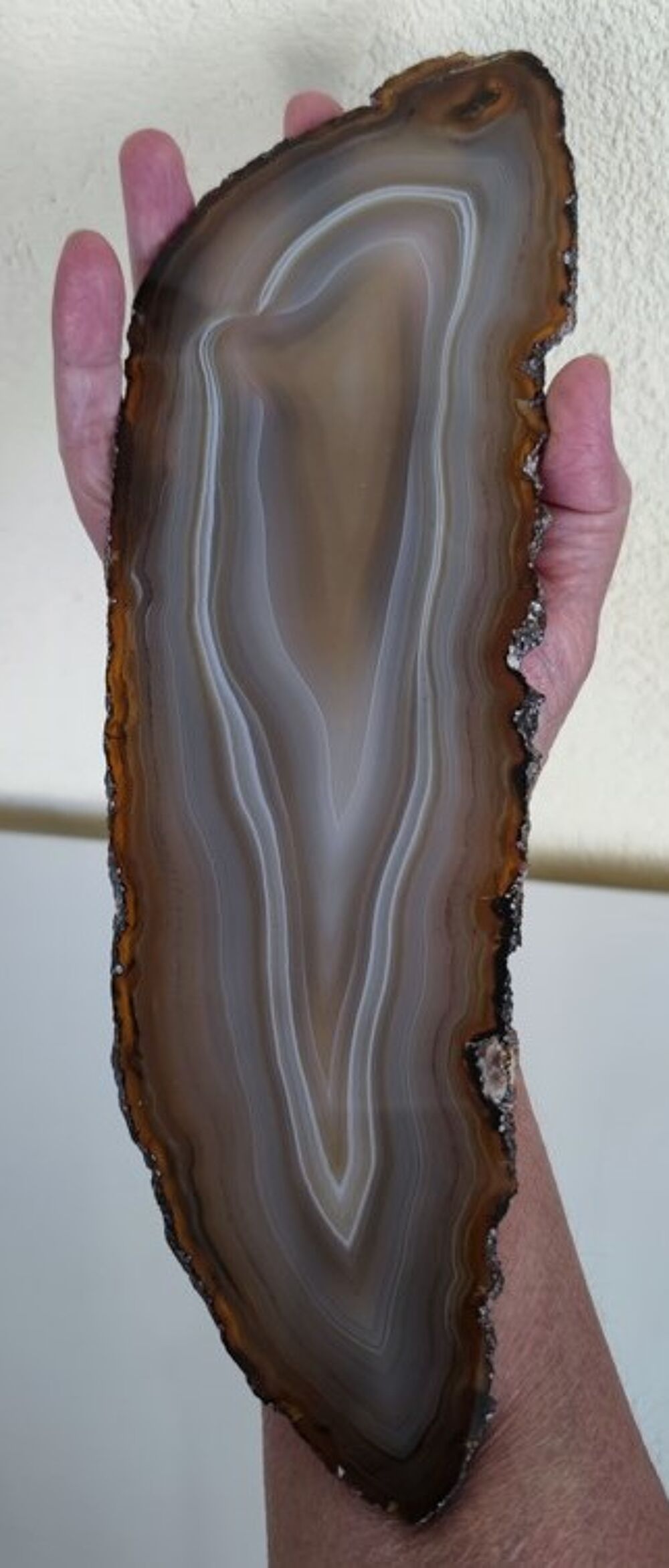 Tranche d'Agate du Br&eacute;sil naturelle Décoration