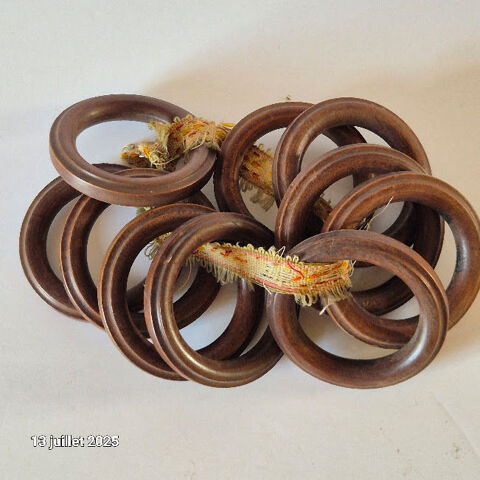 Lot de 10 anneaux bois massif avec liser� ancien 10 Saumur (49)