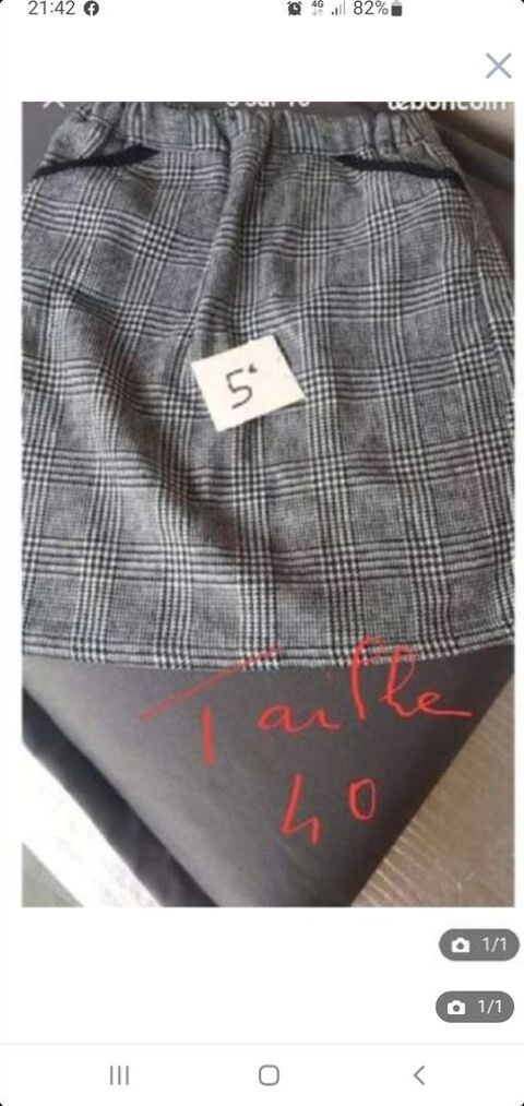 jupe prince de galle poches taille 40 5 Bron (69)