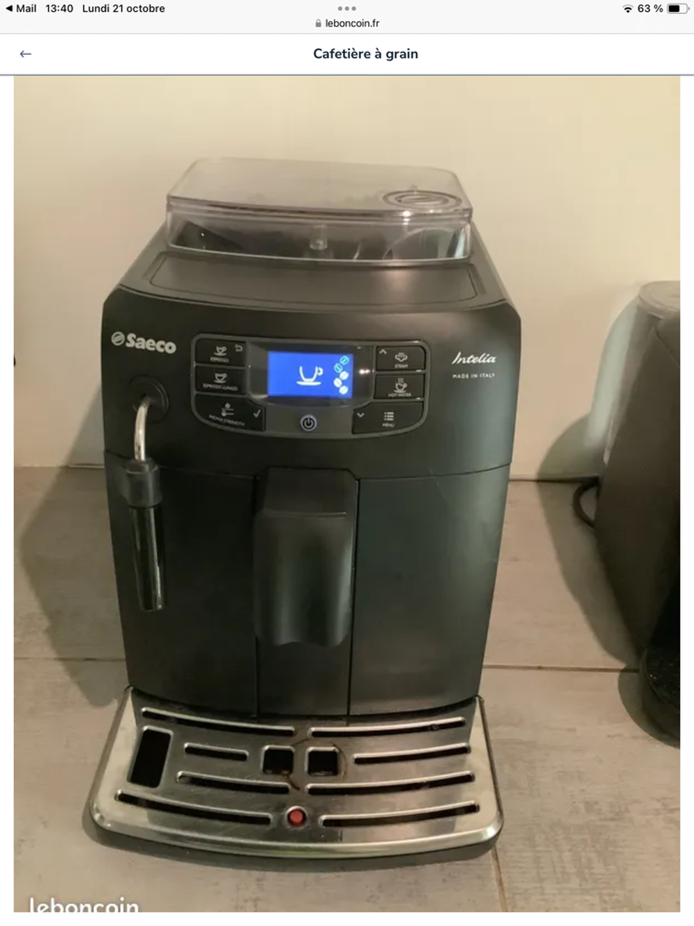 Cafeti&egrave;re &agrave; grains saeco Electroménager