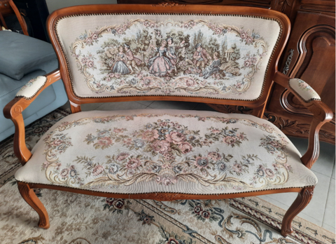 FAUTEUIL BANQUETTE STYLE LOUIS XV 140 Gardanne (13)