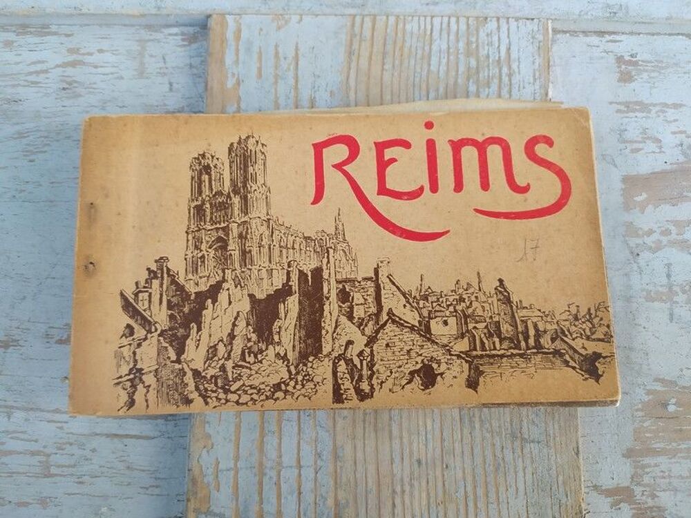 Album 18 Cartes Postales Anciennes Reims dans les Ruines
