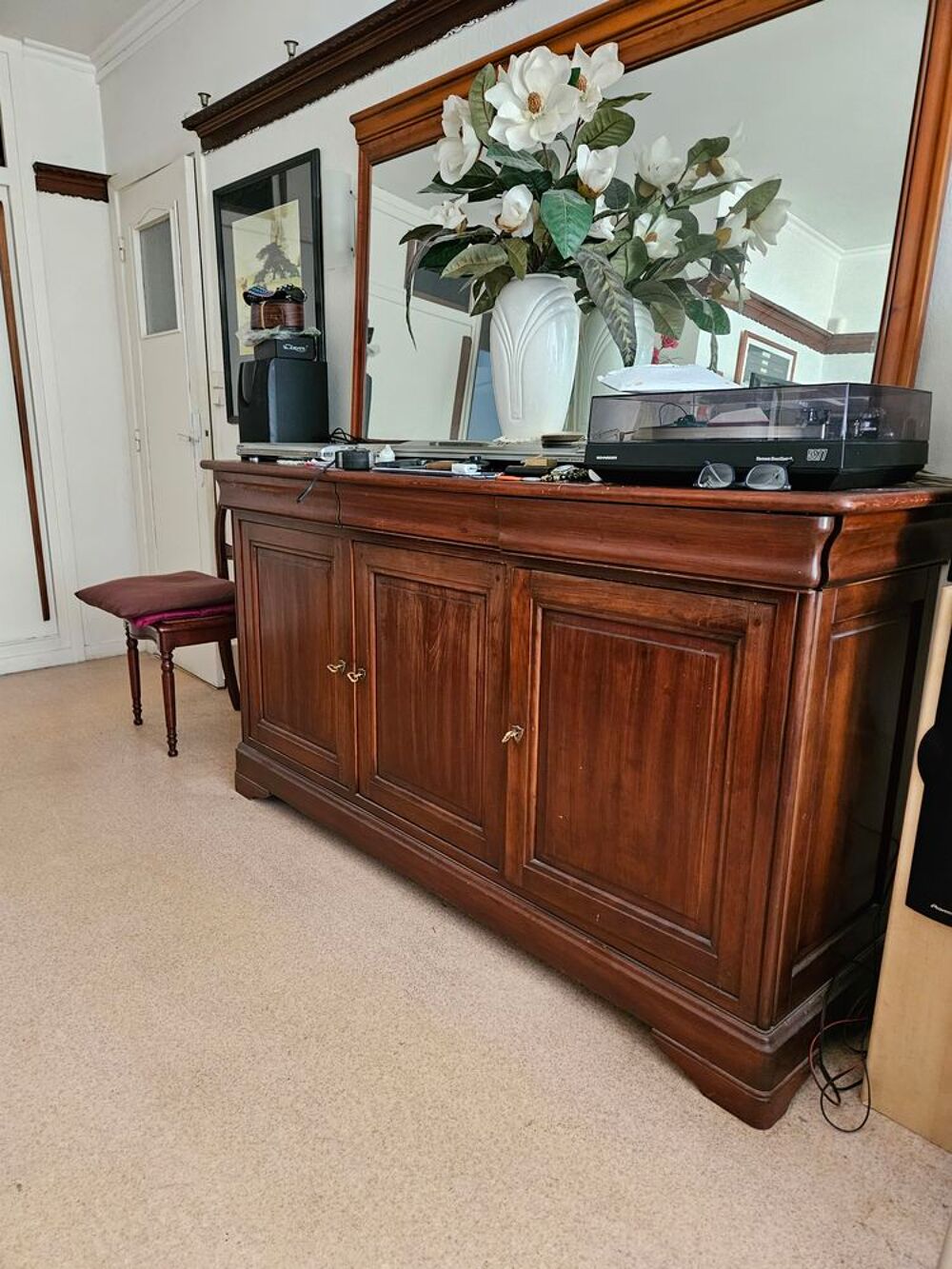 Meuble bas et miroir type louis Philippe Meubles