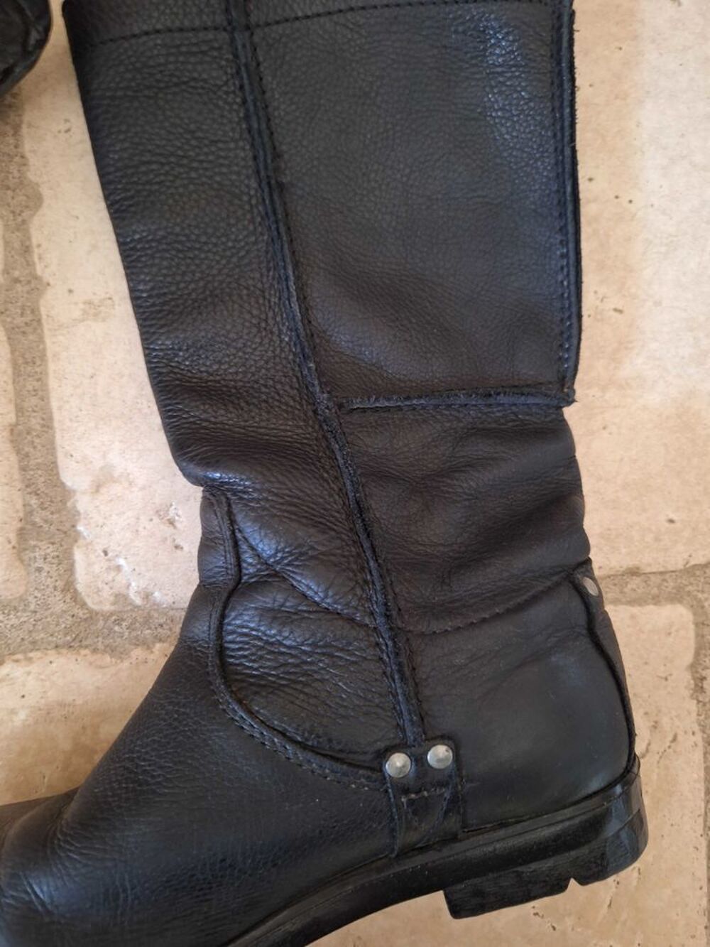 bottes palladium en cuir grain&eacute; Chaussures
