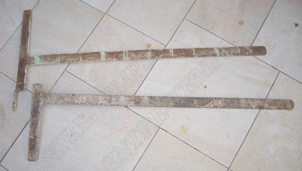 ANCIENNE PAIRE DE PENTURE FER FORG&Eacute;E PORTE XIX &egrave;me Bricolage