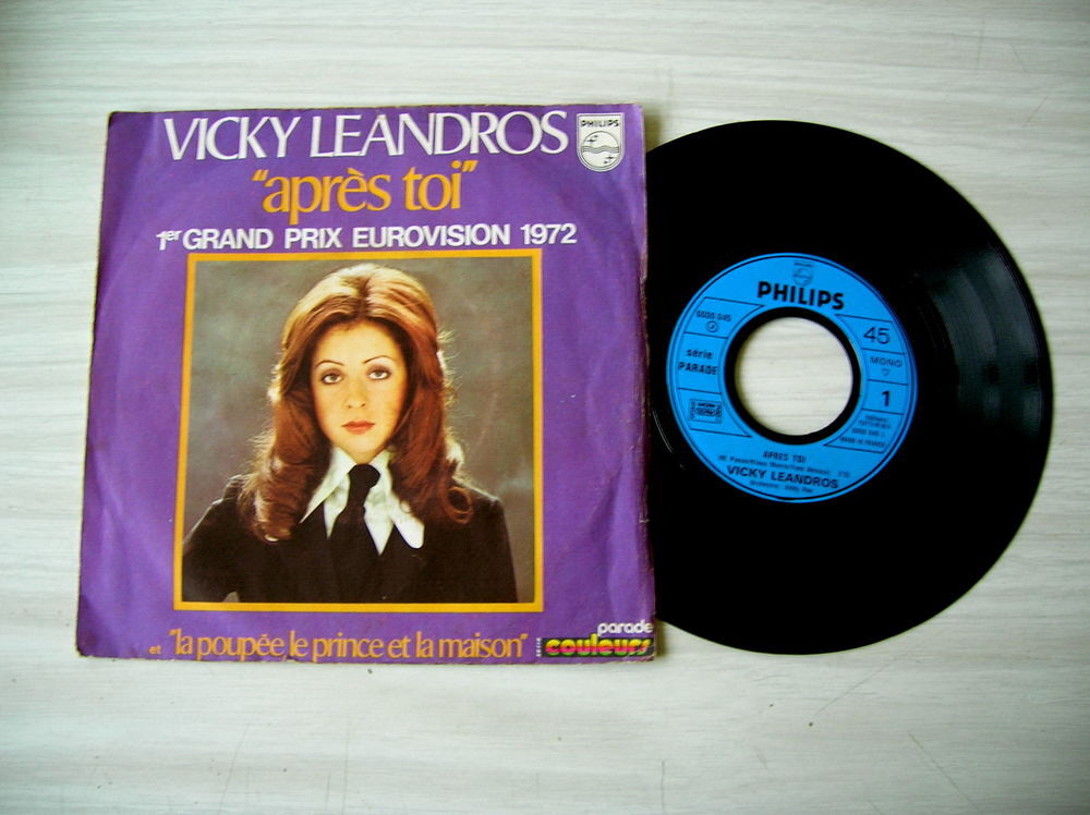 45 Tours VICKY LEANDROS Apr&egrave;s toi (EUROVISION 1972) CD et vinyles